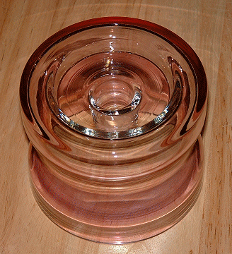 Pearlised pink candleholder
Unknown maker, probably contemporary
