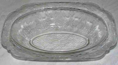 Sherdley dish - top view
10 inches x 7 inches x 2 inches high
Keywords: pressed