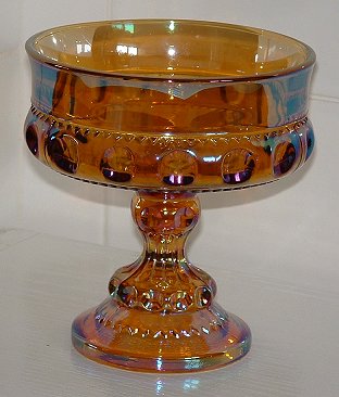 Indiana Kings Crown pattern 5" wedding bowl in Carnival Glass
Keywords: USA carnival pressed