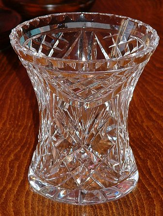 Unknown crystal Vase
Unknown maker. No marks.
Keywords: Crystal