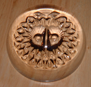 Owl face paperweight
Unknown maker
