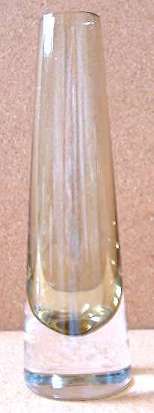 Unknown cased chimney vase
6" tall unknown maker, straw cased clear
