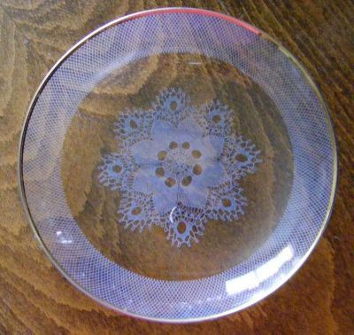 Unknown maker lace pattern plate 
Not Chance
Keywords: slumped
