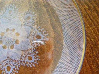 Unknown maker lace pattern plate - detail
Not Chance
Keywords: slumped