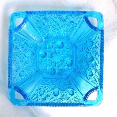 Unknown square turquoise dish
Unknown maker
Keywords: pressed